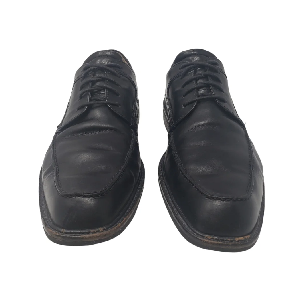 Ecco Black Leather Derby Shoes‎ Size Eur 45 US 11 Lace Up